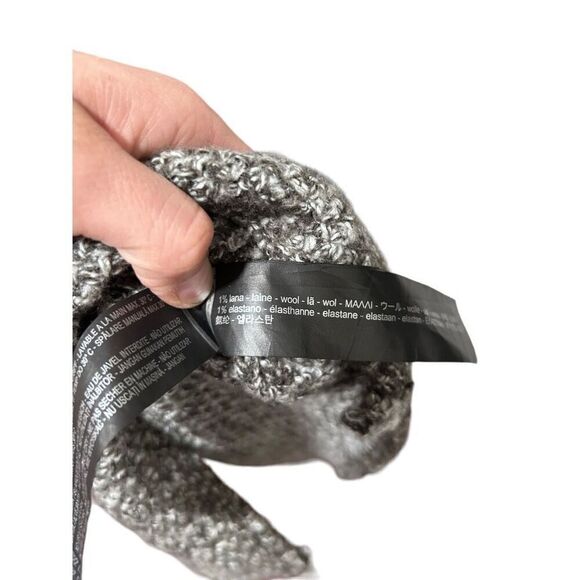 Zara Knit Black White Open Front Duster Cardigan size s Oversized Chunky Knit - Picture 9 of 10